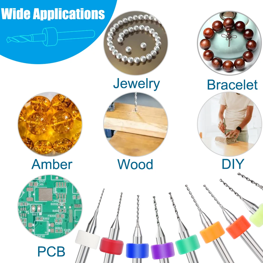 XCAN Mata Bor PCB 30/40/50 Buah 0.25-3.0Mm Set Bor Senapan Mikro untuk Pengeboran Papan Sirkuit PCB Mata Bor Karbida
