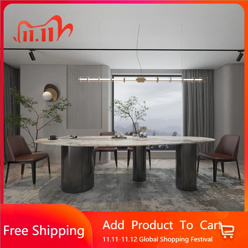 

Transport Kitchen Dining Table Living Room Party Nordic Luxury Modern Dining Table Set Salon Enclosed Muebles Salon Furniture