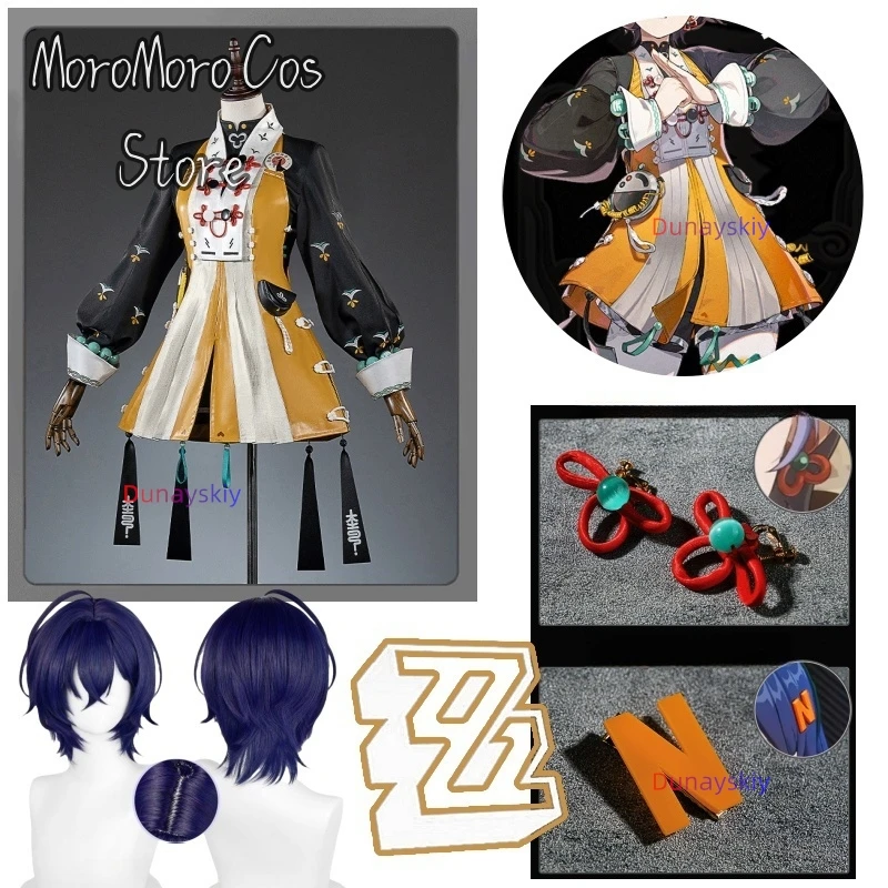 

Belle косплей Zenless Zone Zero костюм парик униформа наряд для женщин девочек жилет шорты носки полный комплект нежный солнечный свет карнавал