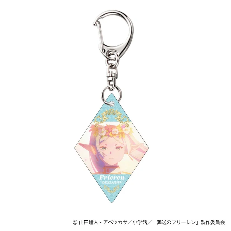 Anime Frieren: Beyond Journey's End Frieren Fern Scene Drawing Acrylic Pendant Keychains Bag Decorations Fans Gifts