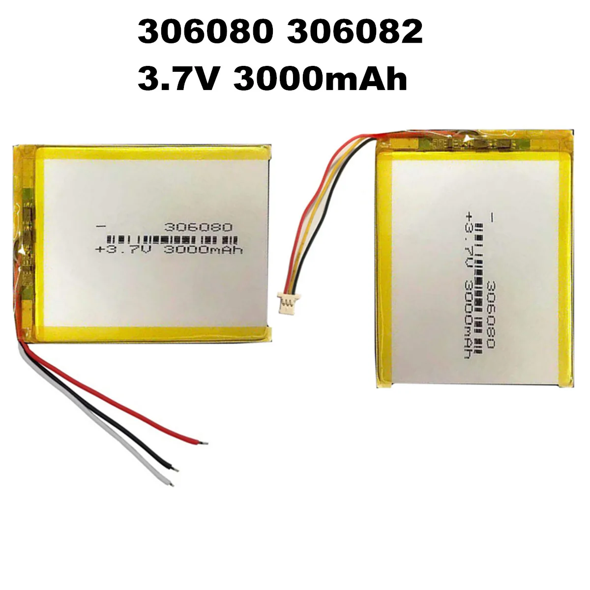 New 3.7V 3000mAh Li-Polymer Battery 306080 for Electronic Book Crema Sound Love Landing PDA Smart Tablet Computer Krema Stereo