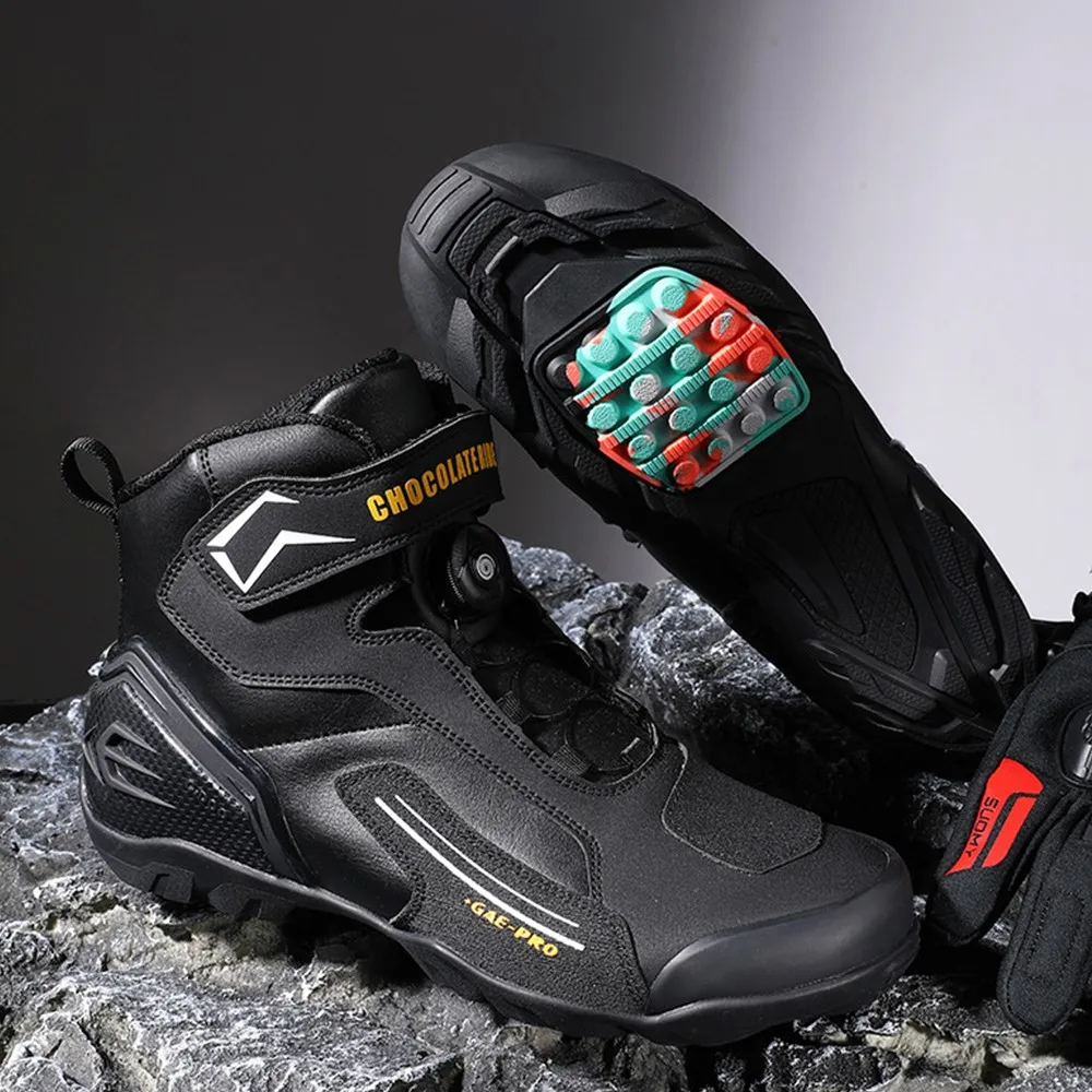 Soft Motorcycle Boots Men Motocross Racing Riding Boots Fall Prevention Cycling Shoes Motorbike Rider Protective Shoes Men Women
