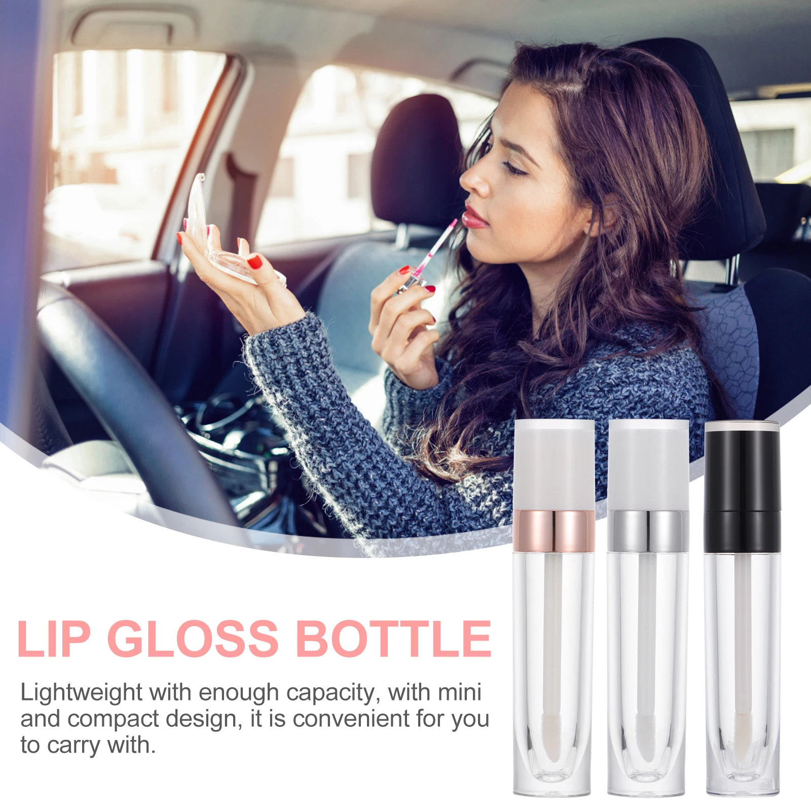 9 pz Tubi Lucidi Riutilizzabili Mini Bottiglie Eco-Friendly Portatile Fai Da Te Balsamo Contenitori Riutilizzabili Colore Labbra Fiale Labbro Vuoto