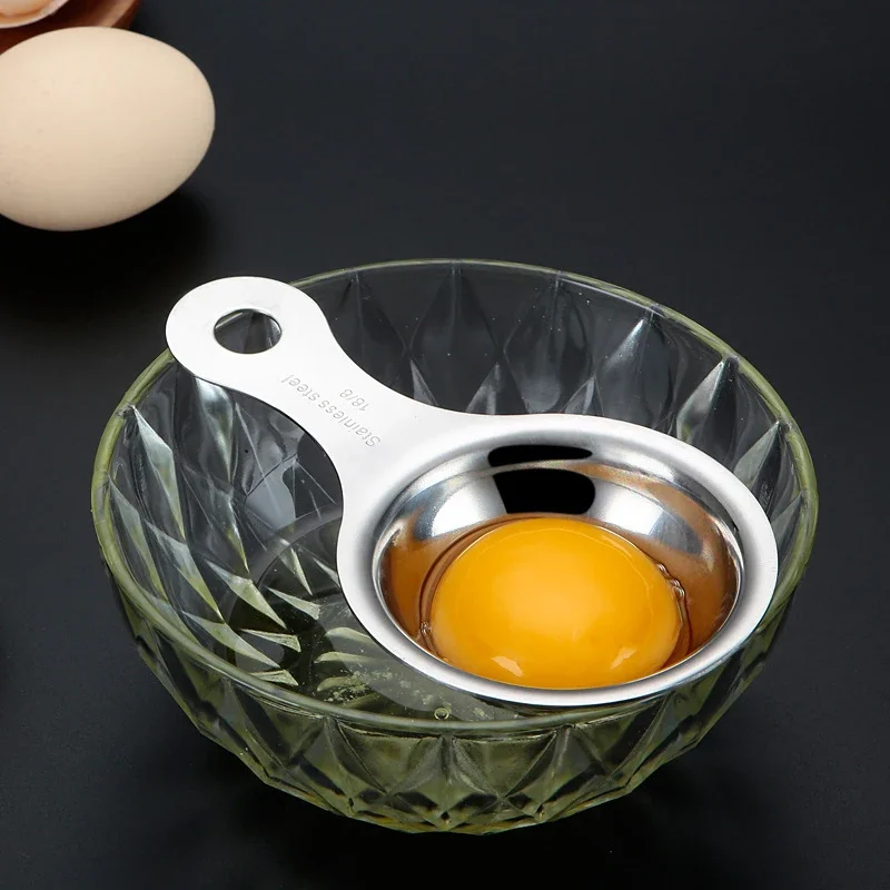 Household Kitchen Small Tool, Food Grade Stainless Steel Isolator Filter, Egg Yolk and Egg White Separator