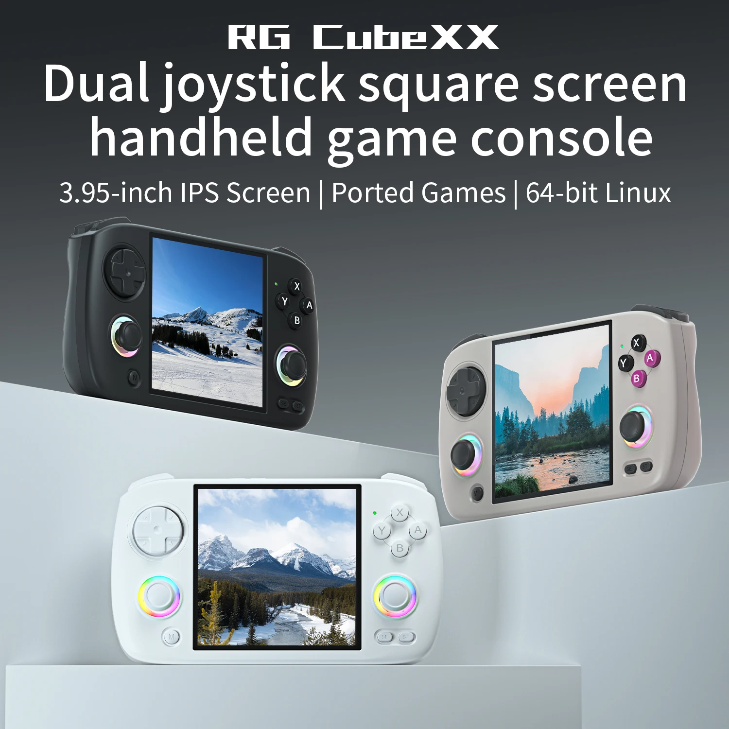 ANBERNIC RG CubeXX Retro Handheld Games Console Linux RGB Joystick Video Gaming Player Supports WIFI Bluetooth HD TV Connection