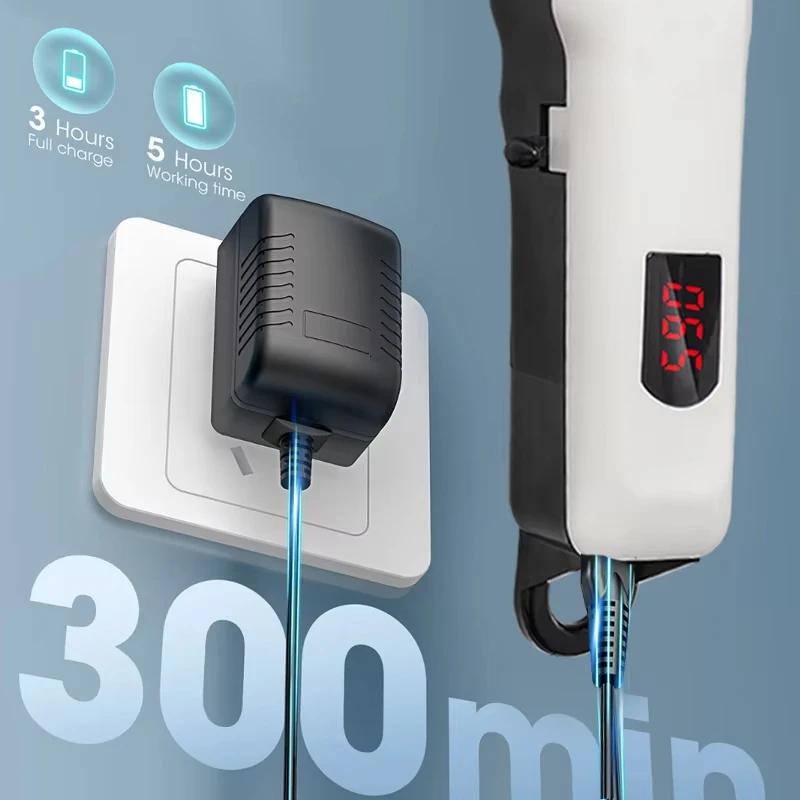Waikil Professionele Elektrische Tondeuse Voor Heren Haar Trimmer Oliekop Snijmachine Eu Plug Opladen Digitale Display Kapper
