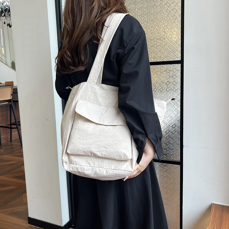 Art small fresh lightweight waterproof one-shoulder cloth bag Tote bag casual all-fit large capacity student bag