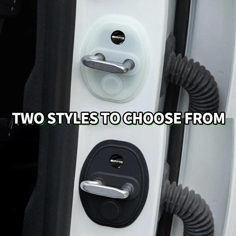 

4pcs Car Styling Auto Protect Door Lock Cover Stickers Accessories Case For Mercedes Benz AMG GLE GLC A B C E Class W176 W246 ML