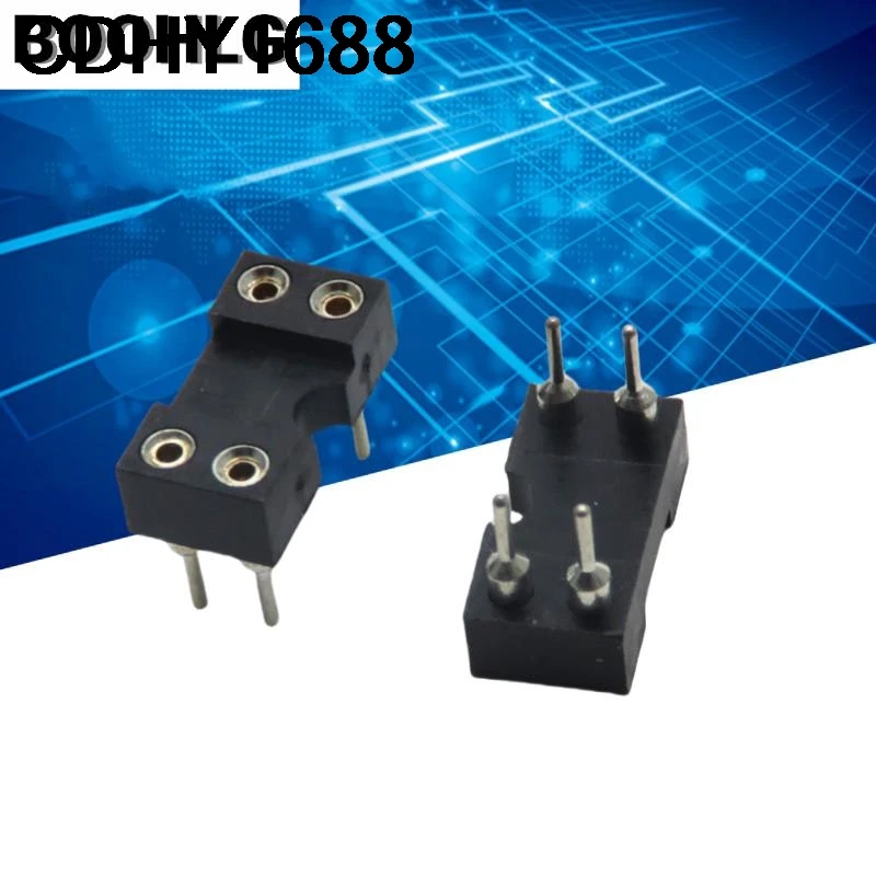 10pcs DIP4 IC 라운드 홀 소켓 4P DIP 칩 테스트 홀더 어댑터 4 핀 dip-4 DIP 4PIN 2.54MM 피치 커넥터