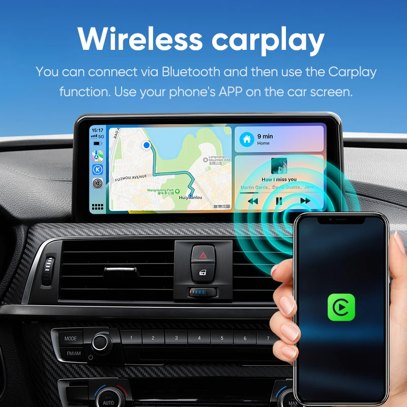 Wireless Carplay For BMW F30/F31/F32/F33/F35/F36 3/4 Series Car Radio Android Auto Multimedia Player 10.25 Inch NBT EVO