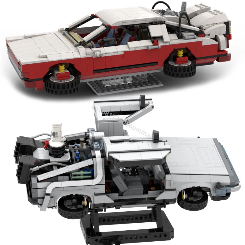 In Stock MOC Back to the Future II - DeLorean Time Machine Building Blocks 10220 T1 Camper Van Modified Bricks Cars DIY Toy Gift