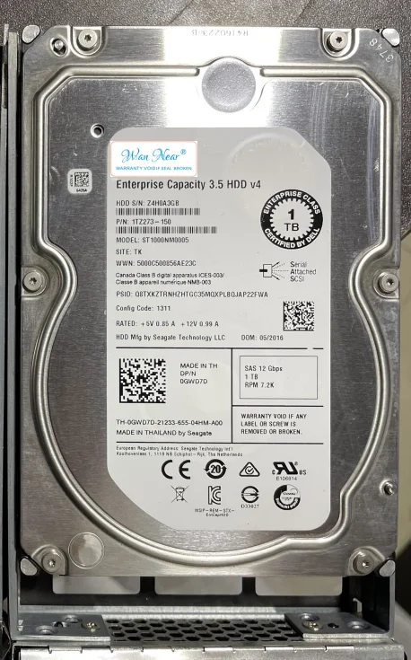 

Для 1TB 7,2 K SAS 3,5 12G ST1000NM0005 0GWD7D GWD7D