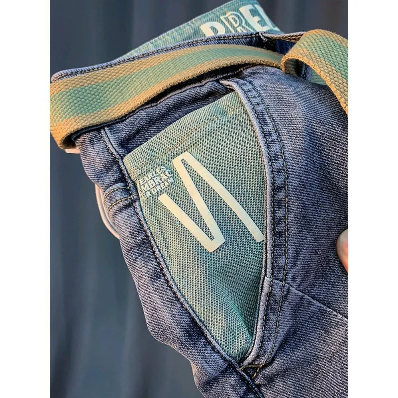 Denim Shorts For Men'S Summer New Thin And Fashionable Brand Printed Casual Straight Fitting Breathable Cotton Denim Pants