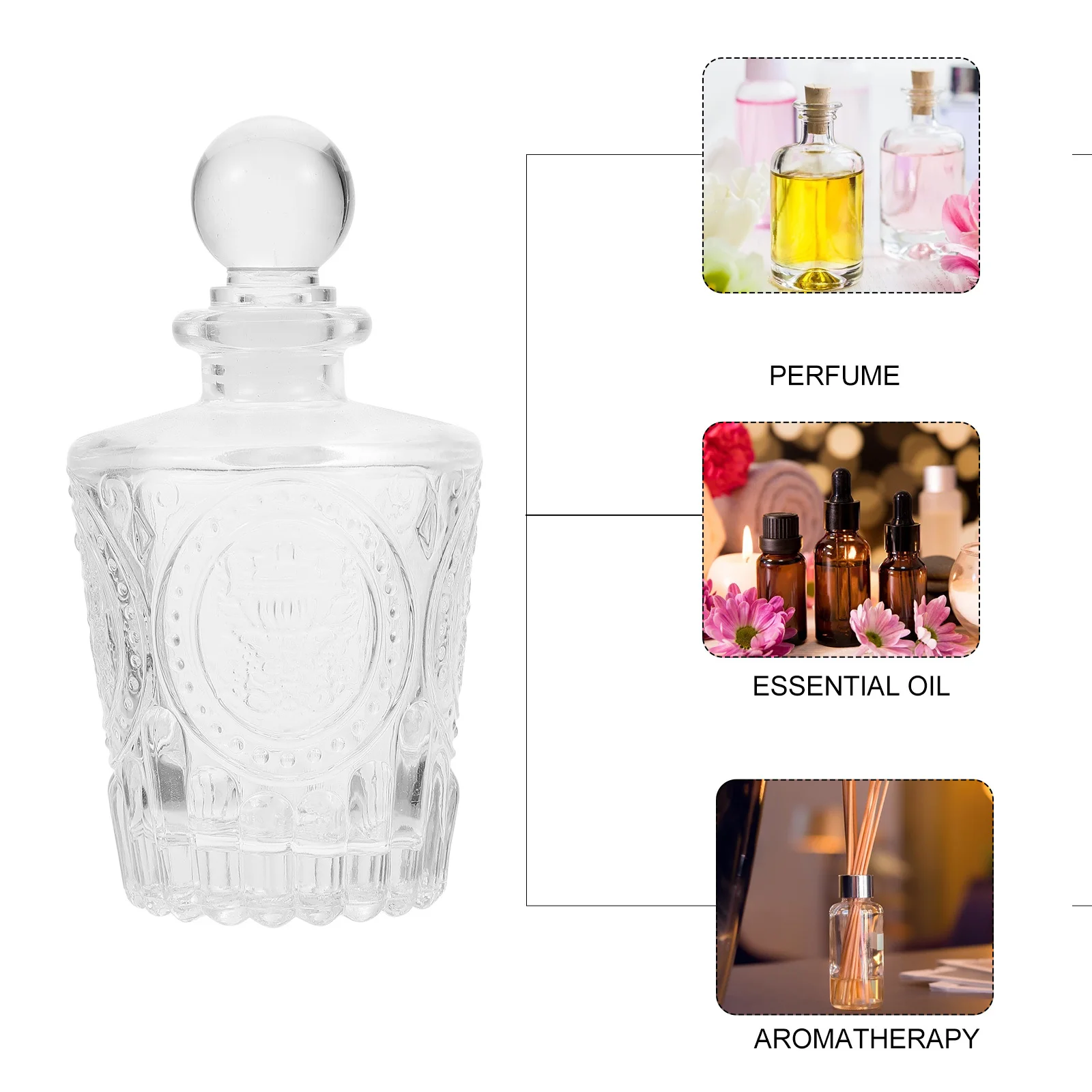 

2Pcs Aroma Bottles Glass Essential Oil Bottles Perfect Size Refillable Home Aromatherapy Storage Bottle Subpackaging Bottle