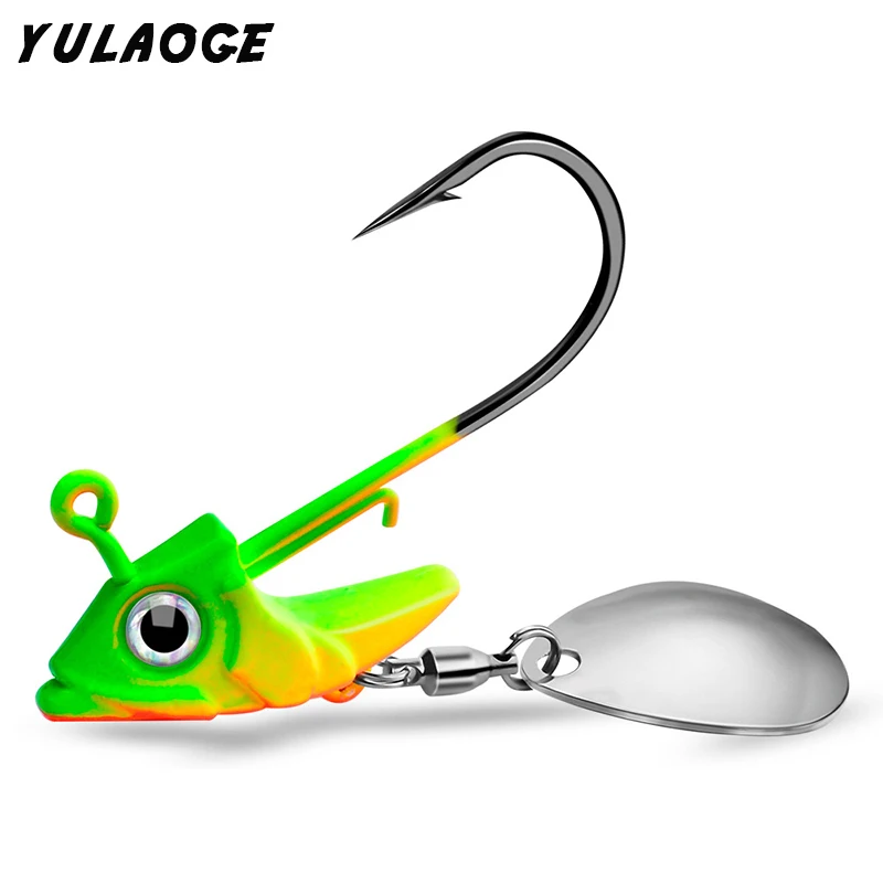 

Head jigs Fishing Hook 10.5G/15G fish hook set Set Offset Sinker Soft Worm Fishing Hook For bass carp fishing Lure lead hook