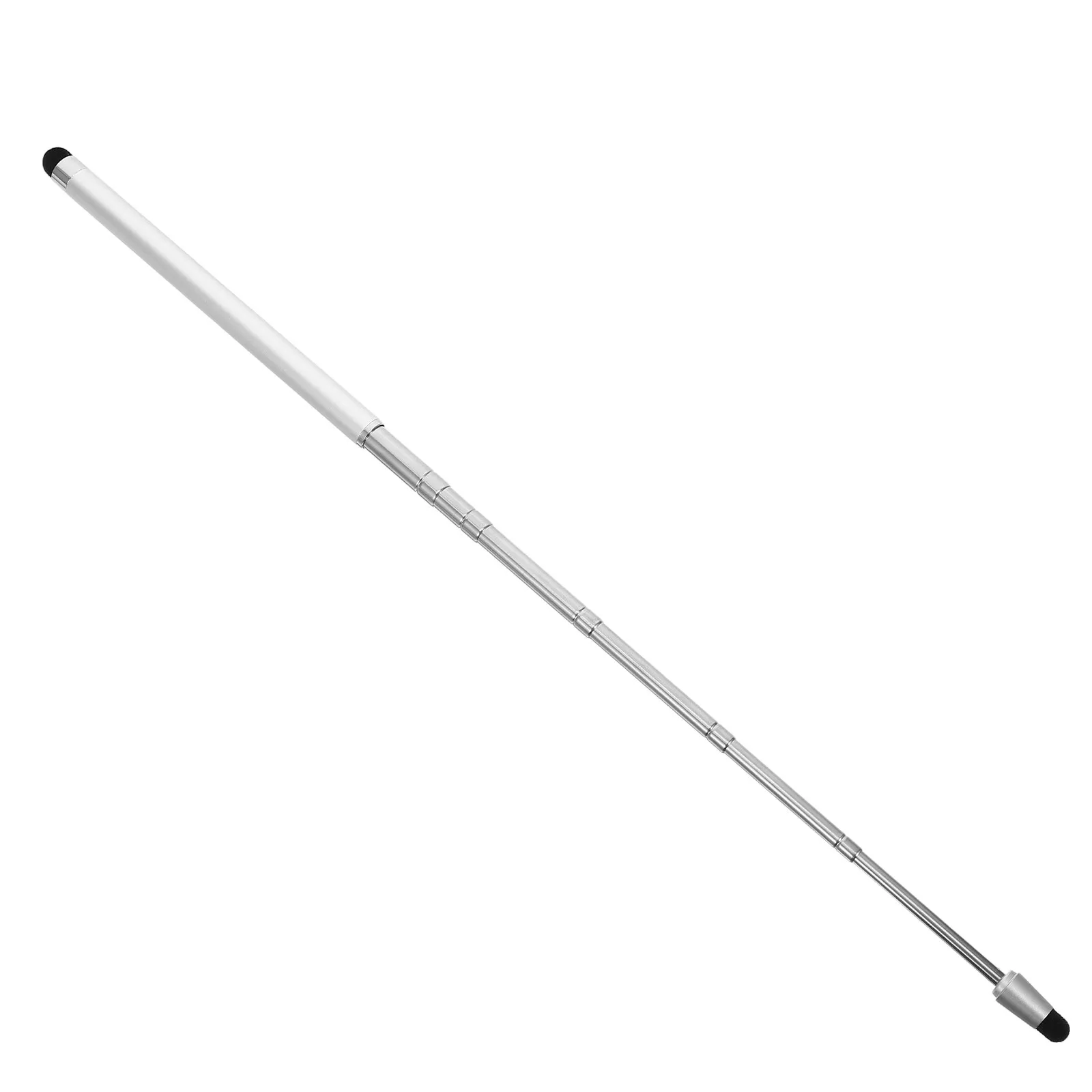 Telescoping Dual Tip Stylus Pen Silver Touchscreen Stylus for Digital Whiteboard Tablet Laptop Interactive Screen Pen