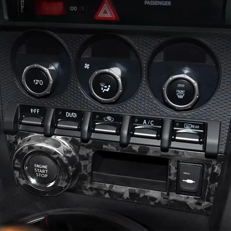 

For TOYOTA 86 GR86 GT86 For SUBARU 12 Real Dry Carbon Fiber Model Date Ignition Switch Pattern Decorative Panel Modification