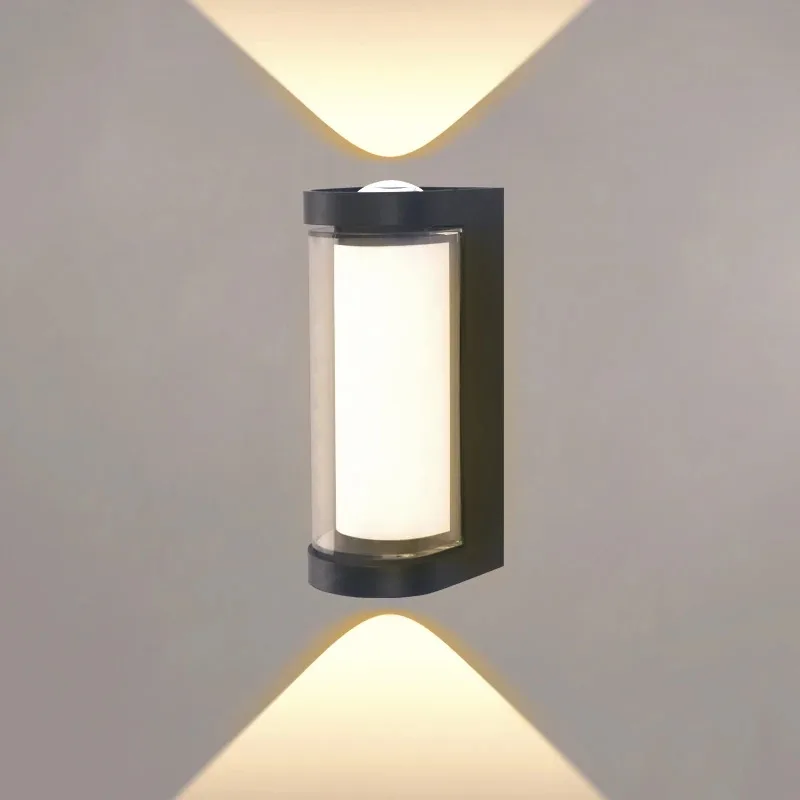 Rectangular LED Wall Sconce, Modern Black Up Down Light with Warm Dual Beams for Corridor Bedroom Living Room Decor Lighting