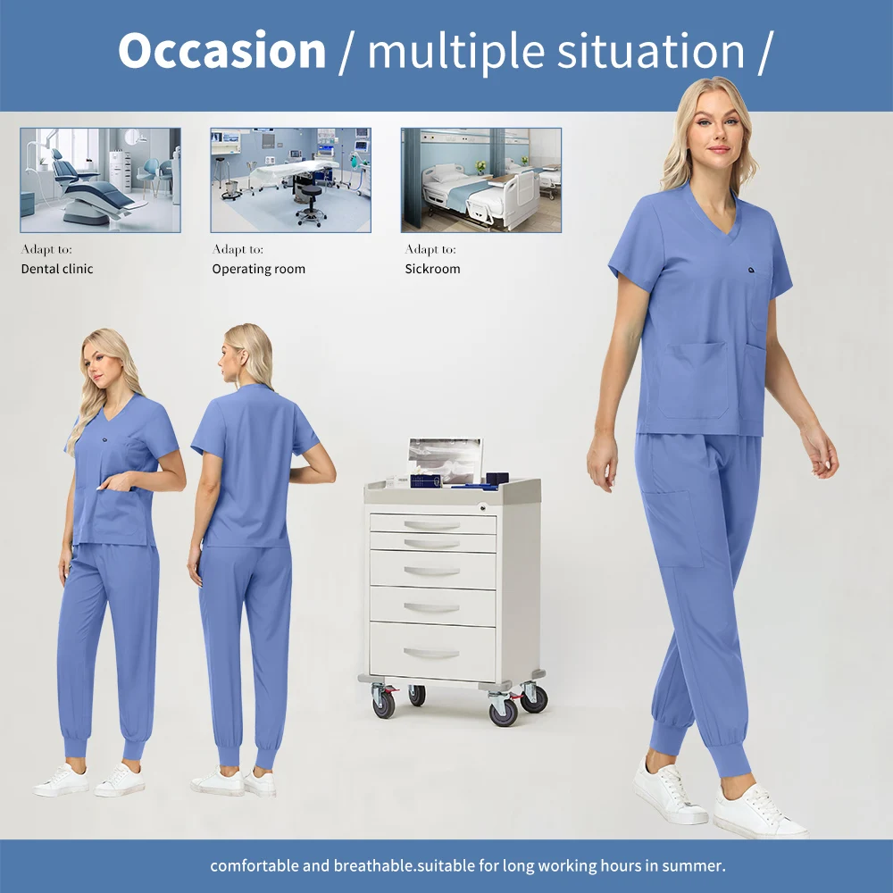 ชุดยูนิฟอร์มทางการแพทย์ Niaahinn สำหรับสัตว์เลี้ยง ชุดแพทย์สำหรับโรงพยาบาลสัตว์ อุปกรณ์เสริมสำหรับพยาบาล ชุดทำงานสำหรับคลินิกทันตกรรมหญิง ชุดยูนิฟอร์มสำหรับร้านเสริมสวยและสปา