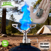BRS Outdoor Gas Stove Mini Camping 25g Ultralight Titanium Picnic Hiking Survival Cooking Furnace BRS-3000T