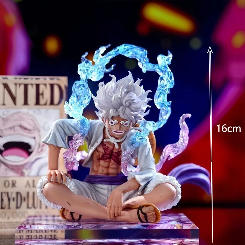 Anime figuras de uma peça engrenagem 5 nika luffy figura de ação pvc modelo sol deus decoração de mesa ornamento coleção anime brinquedo presente