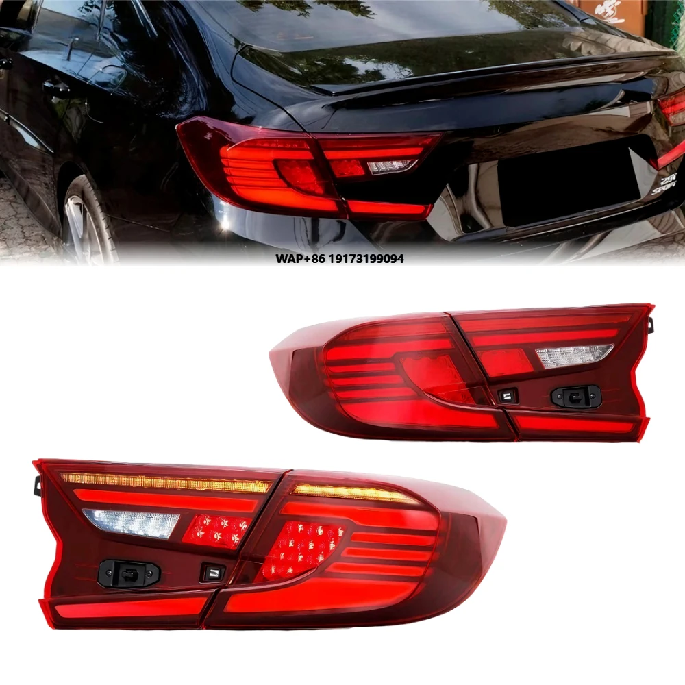 

for Accord 10th Gen Taillight 2018-2021 LED Tail Light DRL Sequential Indicator Rear Lamp Plug and Play Assembly