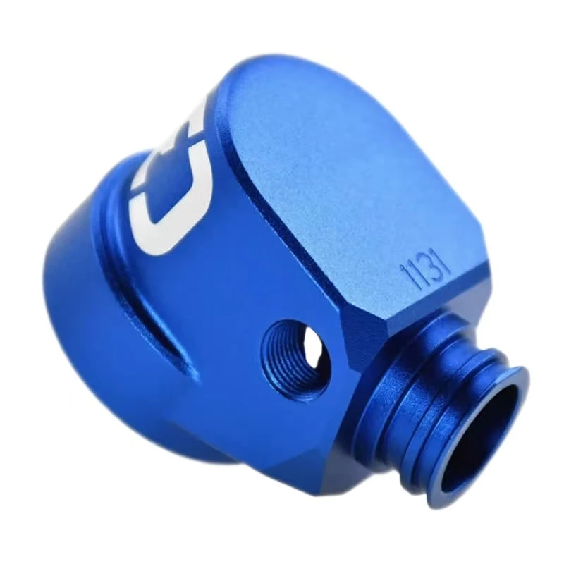 

3/4/5 оси быстрый прототип прецизионные металлические детали с ЧПУ синие анодированные фитинги для жидкости в форме алюминиевого сплава