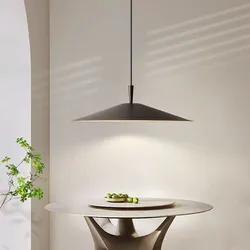 Minimalist flying saucer pendant lamp LED White Black Metal Light Kitchen Bar living room Restaurant hanging dining table lamp