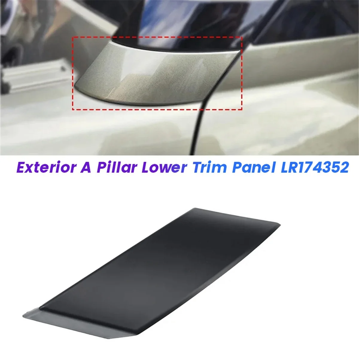 Right Front A Pillar Lower Trim Panel LR174351 for Land Rover Defender 20-2023 Exterior Pillar Decorative Cover LR161363