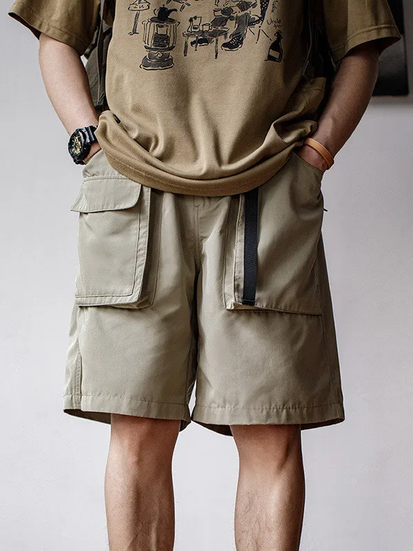 

y Спецодежда ort Брюки Мужские летние тонкие повседневные свободные широкие брюки Студенческие американские пятиточечные модные брендовые прямые брюки-трубы