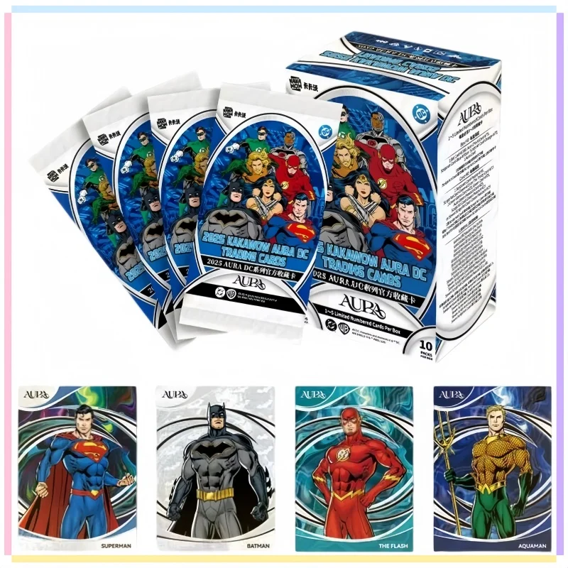 2025 Original KAKAWOW AURA DC Trading Cards Rare Anime Game Collectible TCG Cards Kids Gift Toys for Collection