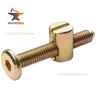 Woodworking tool M6M8 two in one connection hammer nut horizontal hole screw