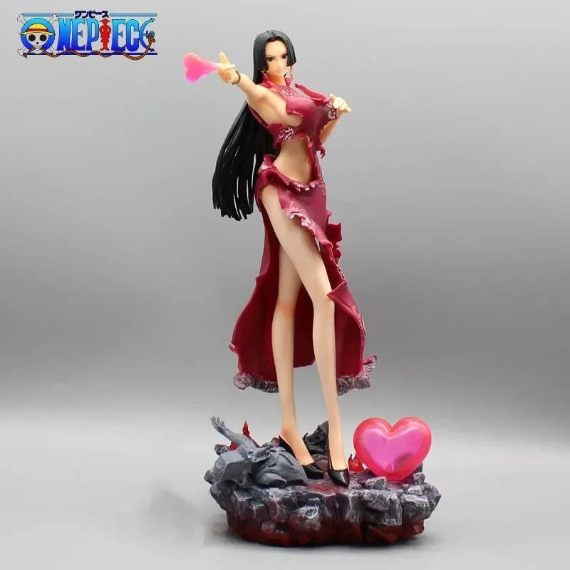 Figurine en PVC One Piece Boa Hancock, figurine d'anime, fille sexy, statue de lumière LED, modèle Hentai non dressable, jouets cadeaux, 35cm