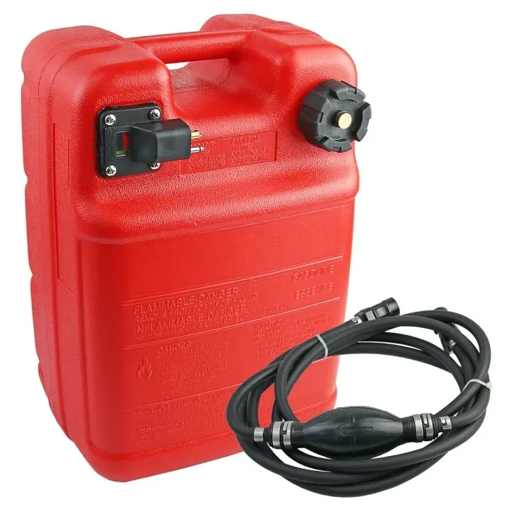 

[United States in Stock] Boat Outboard Fuel Tank Oil with Connector Fuel Hose Box for Boats Yacht Engine 6 Gallon/24L