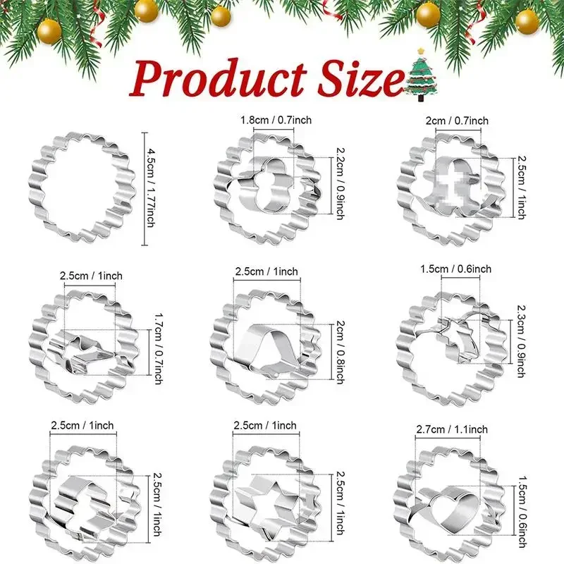 Jam Sandwich 3D Christmas Digital Moulds Cookie Cutter Pastry Xmas Tree Snowflake Shape Biscuit Mould Baking Tools Birthday view 5