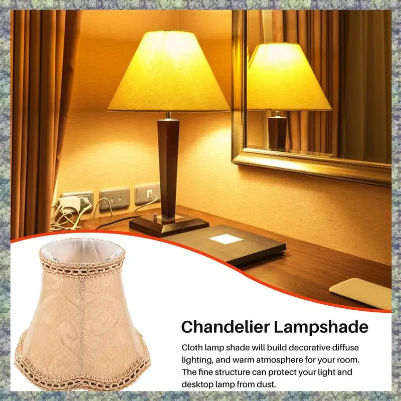 WON Table Lamp Shade Fabric Cloth Clip On Light Shades Lamp Cover Drum Shade Lampshade Bulb For Floor Lamp Home