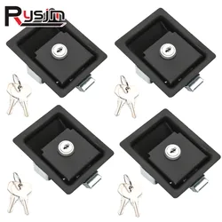 4X Rv Car Paddle Entry Door Lock Latch Handle Knob Camper-Trailer Pull Type Panel Door Lock Marine Yacht RV Accessories