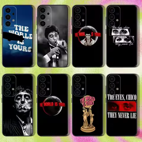 S-Scarface 1983 Film Phone Case For Samsung S25,S24,S21,S22,S23,S30,Ultra,S20,Plus,Fe,Lite,Note,10,9,5G Black Cover