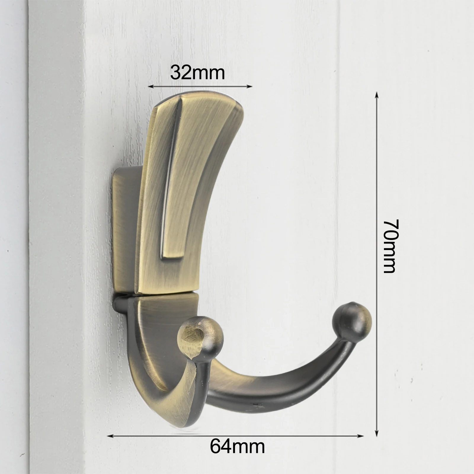 

Bathroom Accessory Bathroom Double Hook Zinc Alloy Bathroom Hook Bathroom Hook Suitable For Clothes Suitable For Hats