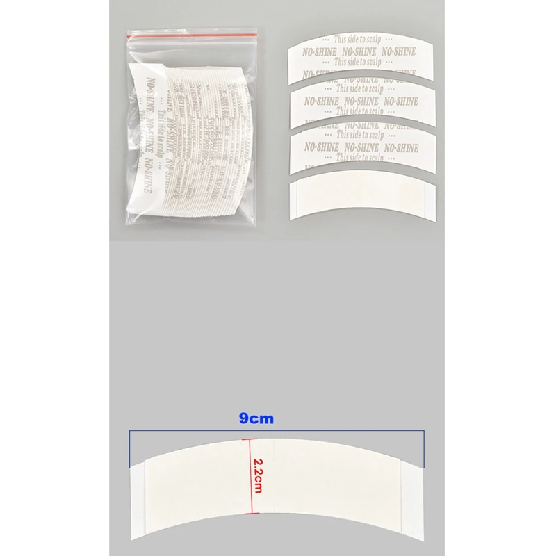 Cinta adhesiva doble para extensión de cabello, tiras impermeables para tupé, encaje frontal, 72 unids/lote
