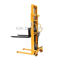 HaizhiLi Handling Equipment 1000kg Hand Hydraulic Manual Forklift Manual Pallet Stacker