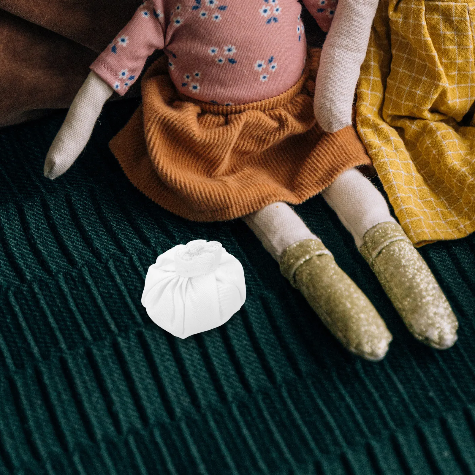 10 Chapéus de Chef de Bolso em Tecido Macio para Projetos Artesanais, Mini Toucas Fofas para Casas de Bonecas e Exposições de Artesanato