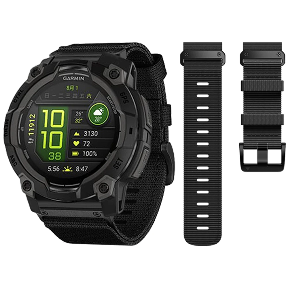Ремешок QuickFit 22 мм 26 мм для Garmin Instinct 3 50 мм 45 мм Ремешок для Garmin Instinct 2 Solar 2X E Браслет Нейлоновый плетеный ремешок для часов