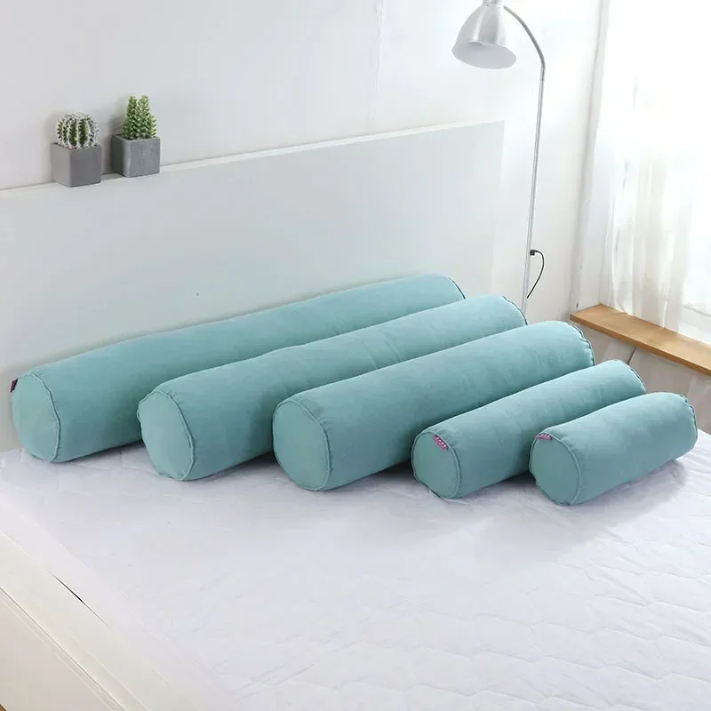 Cylindrical Throw Pillow Solid Color Velvet Pedicure Beauty Foot Pillows Headboard Neck Pillow Sofa Cushion Candy Pillows