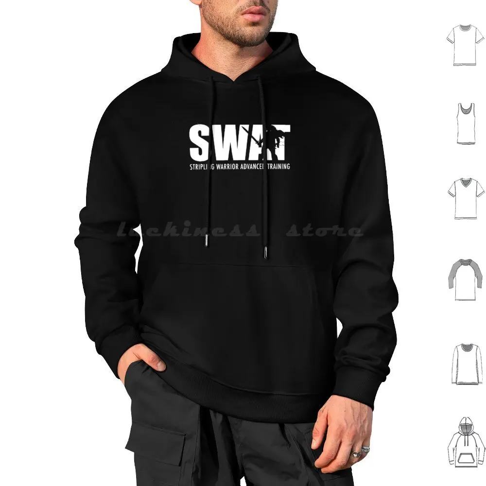 Swat-Stripling Advanced Training-White Logo Hoodie cotton Long Sleeve Swat Training Lds Helaman Book Of Mormon Stripling