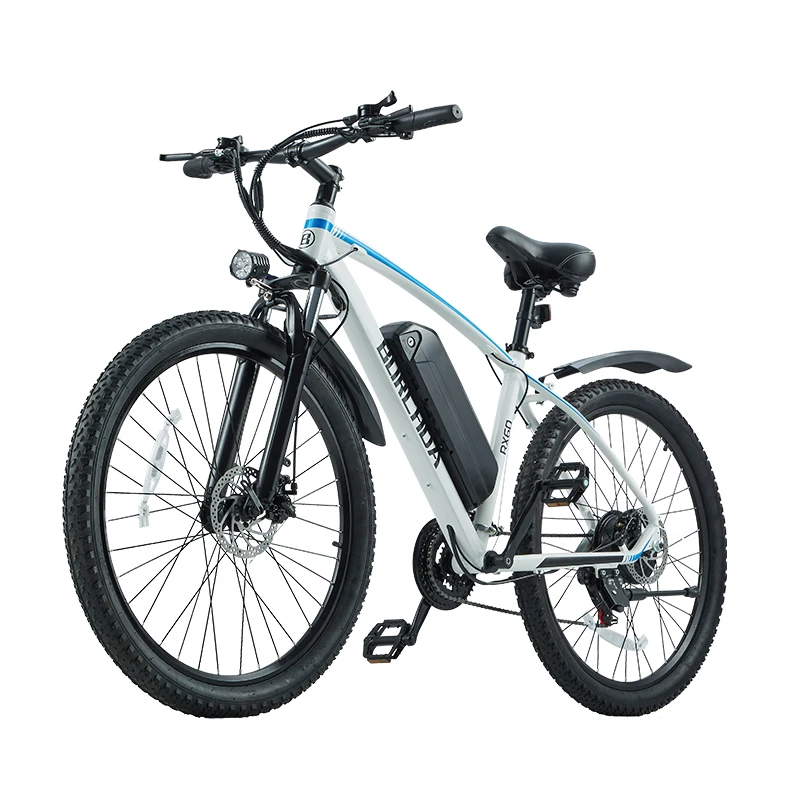 

27.5 Inch Skinny Tire Electric Bicycle Burchda RX60 800W Rear Hub Motor 48V15Ah 21 Speed Aluminum Alloy Frame
