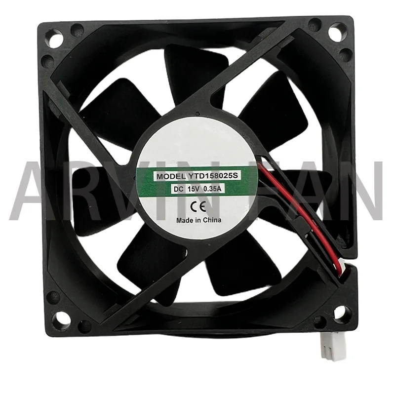 

New 80mm 15V Fan 8cm YTD158025S DC15V 0.35A 2-wire 80x80x25mm Cooling Fan