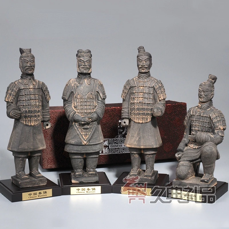 

China Xi'an Terra-cotta Warriors and Horses Figurines Decoration Handicraft Ornaments Foreigners Gift Tour Souvenirs Clay Craft