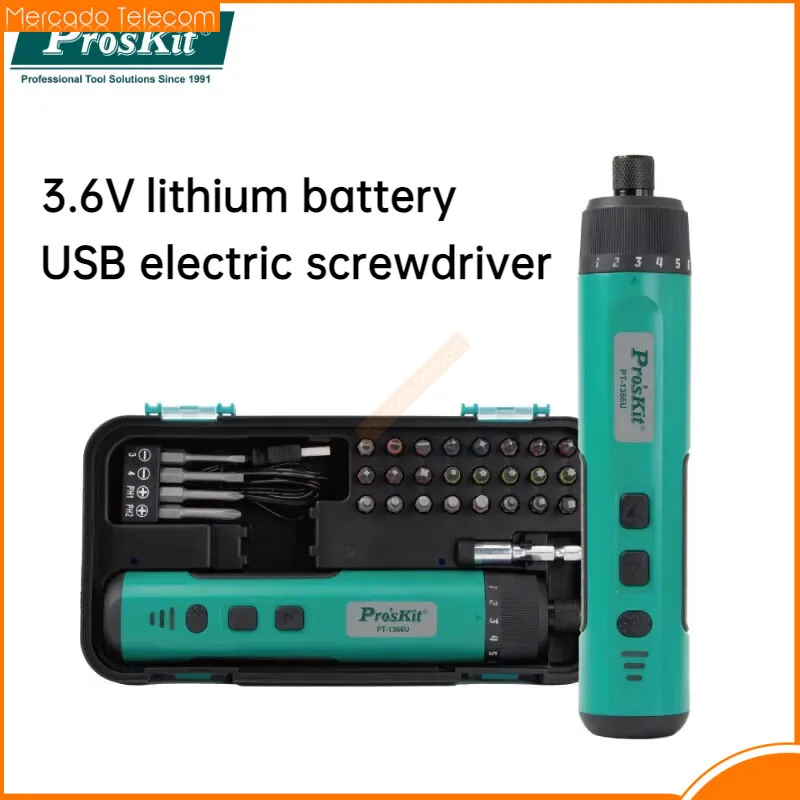 Pro'sKit PT-1366U 3.6V USD Electric Screwdriver Set Rechargeable household screwdriver