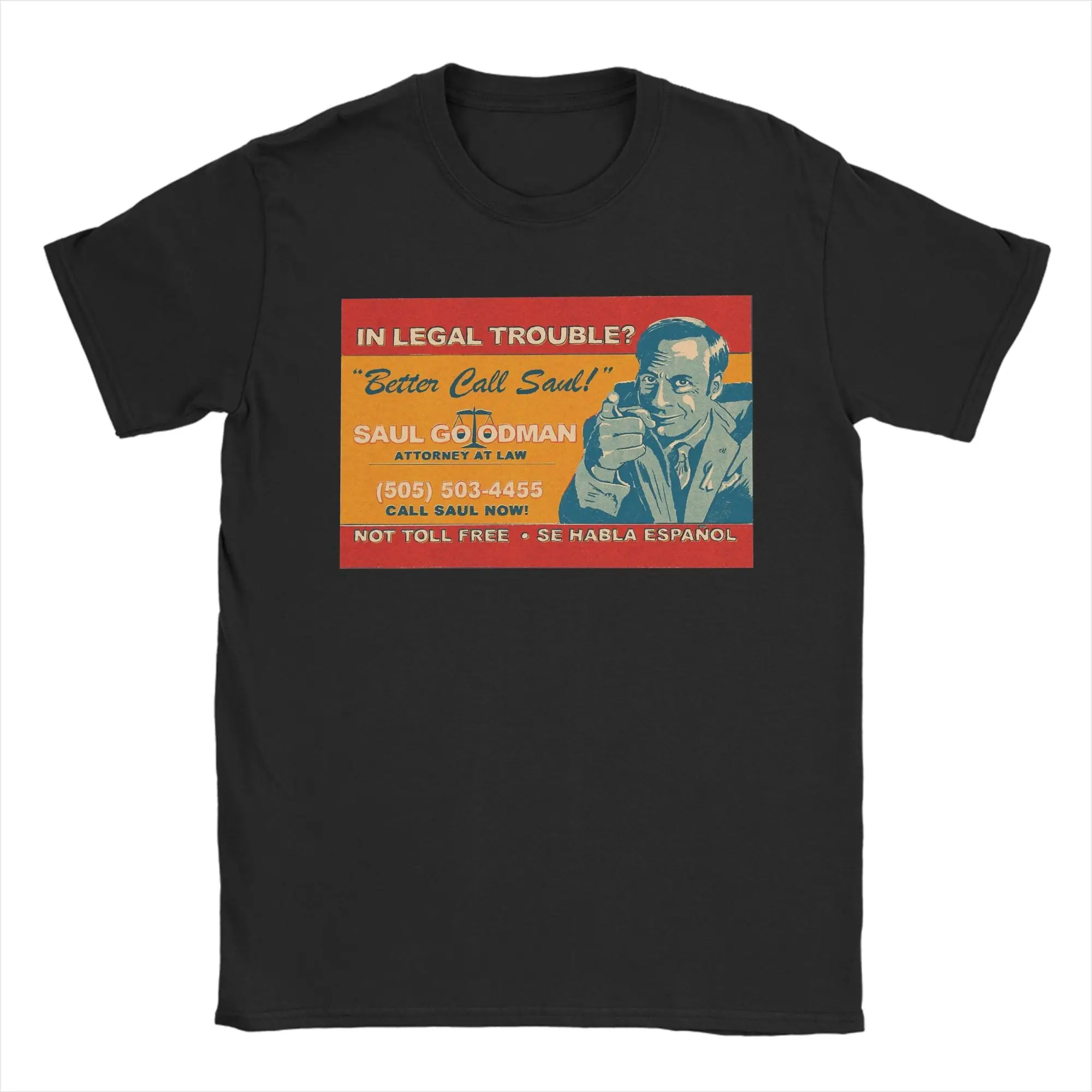 Men's Better Call Saul Legal Trouble T Shirt  100% Cotton Clothing Novelty Short Sleeve Crew Neck Tees Party T-Shirts